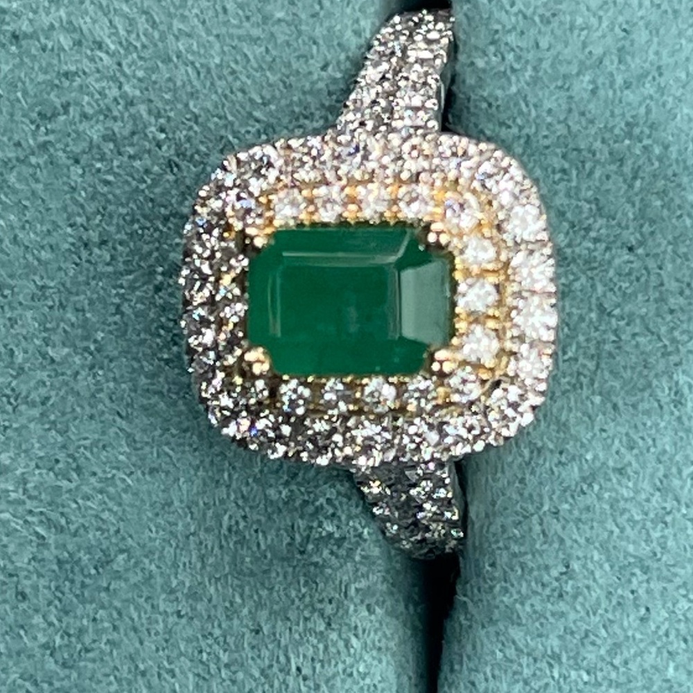 18k honey gold Le Vian Emerald Anniversary Ring